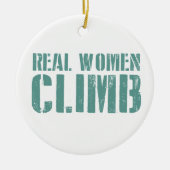Echte vrouwen klimmen keramisch ornament (Voorkant)