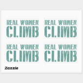 Echte vrouwen klimmen rechthoekige sticker (Vel)