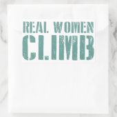 Echte vrouwen klimmen rechthoekige sticker (Tas)