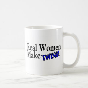 Echte vrouwen maken tweelingen (blauw) koffiemok