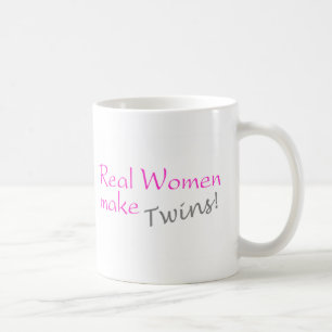 Echte vrouwen maken tweelingen (roze) koffiemok