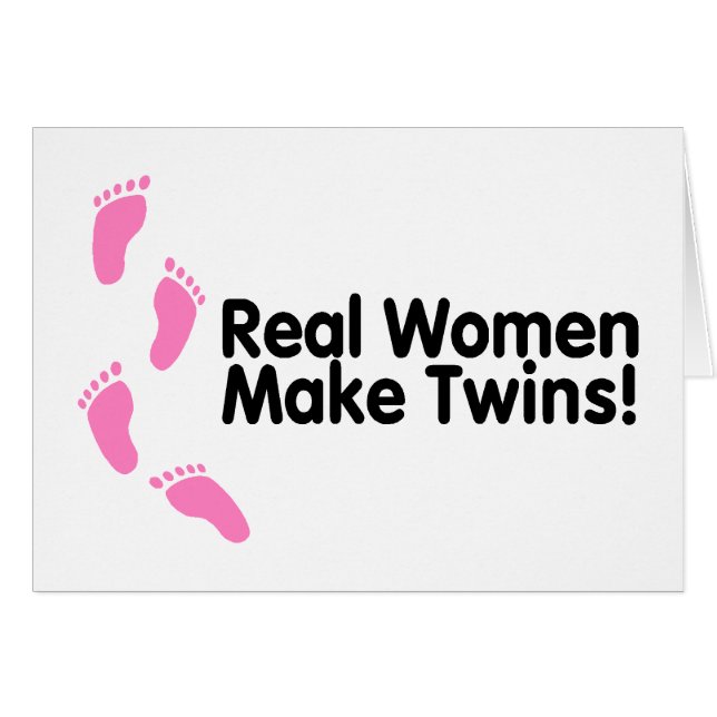 Echte vrouwen maken tweelingen (roze voetafdrukken (Voorkant Horizontaal)