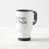 Echte vrouwen rijden met vrachtwagens reisbeker (Voorkant rechts)