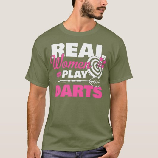 Echte vrouwen spelen Darts Premium T-shirt (Voorkant)