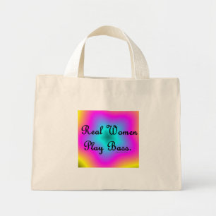 Echte vrouwen spelen een rol mini tote bag