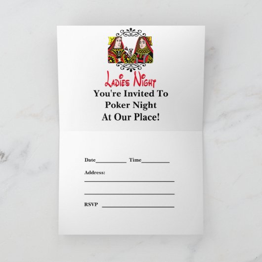 Echte vrouwen spelen poker (Binnen)