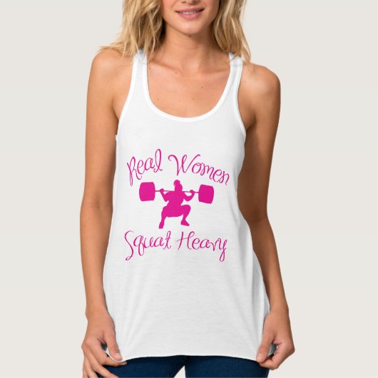 Echte Vrouwen Squat Heavy Tanktop (Voorkant)