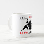 Echte vrouwen tillen zware Mok (Voorkant links)