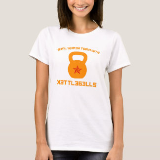 Echte vrouwen trainen met Kettlebells T-shirt