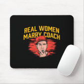 Echte vrouwen trouwen coach grappige coaching humo muismat (Met muis)