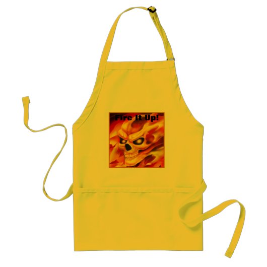 Echte vuurschedel Apron Standaard Schort (Voorkant)