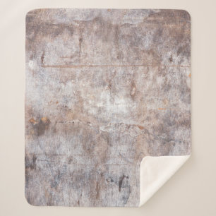 Echte  washouten op het houten oppervlak sherpa deken