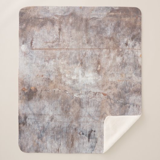 Echte  washouten op het houten oppervlak sherpa deken (Voorkant)