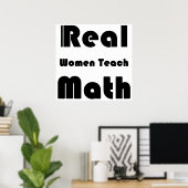 Echte Wiskunde voor vrouwelijke teach Poster (Thuiskantoor)