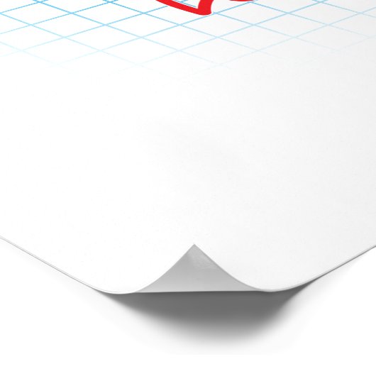 Echte wiskundigen hebben krommen | Funny Wiskunde Poster (Hoek)