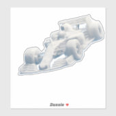 Echte wolkenracer vinyl sticker de (Vel)