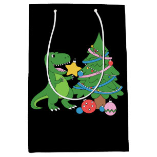 Echte Worsteling Dinosaurus Kerstboom Ster Kerstmi Medium Cadeauzakje
