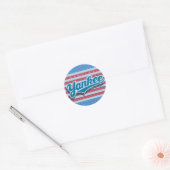 Echte Yankee - blauw/strepen) Ronde Sticker (Envelop)