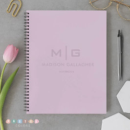 Echte zachte licht pastelkleur lavendel paars notitieboek