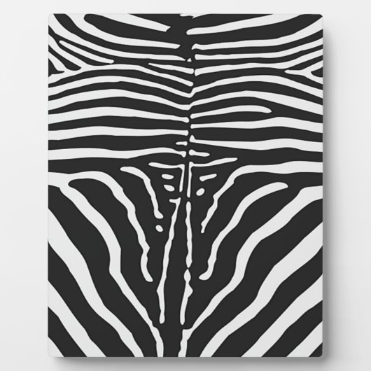 Echte zebra huid print - zwart witte streep fotoplaat (Voorkant)