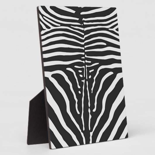 Echte zebra huid print - zwart witte streep fotoplaat (Zijkant)