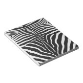 Echte zebra huid print - zwart witte streep notitieblok (Schuin)