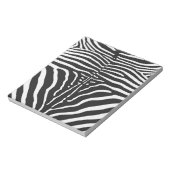 Echte zebra huid print - zwart witte streep notitieblok (Linkerzijde)