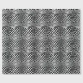 Echte zebra huidprint - zwart witte streep cadeaupapier (Vlak)