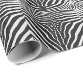 Echte zebra huidprint - zwart witte streep cadeaupapier (Rol Hoek)