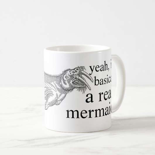 echte zeemeermin koffiemok (Voorkant rechts)