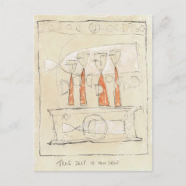 Echte zelf is niet zelf briefkaart