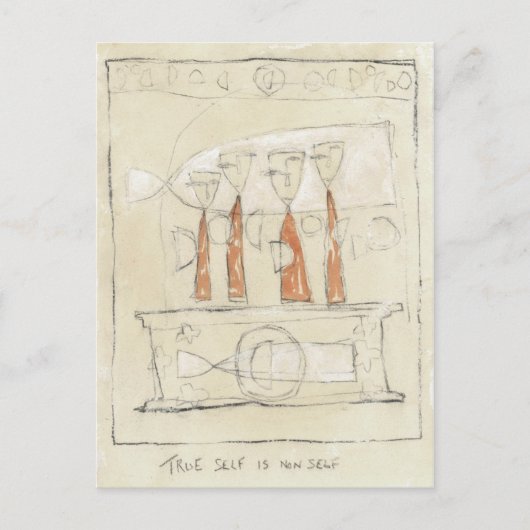 Echte zelf is niet zelf briefkaart (Voorkant)