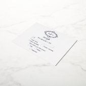 Echte Zilveren Folie Krans Witte Huwelijk RSVP Folie Uitnodiging Briefkaart (Gedraaid)