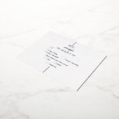 Echte zilveren folie Monogram bruiloft RSVP Folie Uitnodiging Briefkaart (Gedraaid)