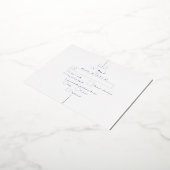 Echte zilveren folie Monogram bruiloft RSVP Uitnodiging Briefkaart (Gedraaid)