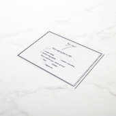 Echte Zilveren Folie Wit & Zilveren Huwelijk RSVP Folie Uitnodiging Briefkaart (Gedraaid)