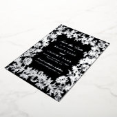 Echte Zilverfolie Bloemen Huwelijk Save the Date K Folie Uitnodiging (Gedraaid)