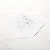 Echte zilverfolie Elegante luxe witte bruiloft RSV Folie Uitnodiging Briefkaart (Gedraaid)