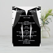 Echte zilverfolie gay trouwmenu kaart (Staand Voorkant)