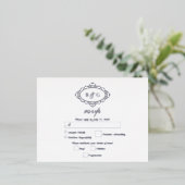 Echte zilverfolie krans witte trouw-RSVP Folie Uitnodiging Briefkaart (Staand Voorkant)