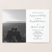 Echte zilverfolie verlovingsfeest Nodig foto uit Folie Kaarten (Binnen)