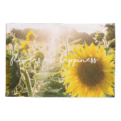 Echte Zonnebloem Foto Veld Bloemen Zijn Geluk Kussensloop (Achterkant)