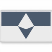 Echte Zuid-Antarctische vlag Sticker (Voorkant)