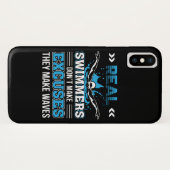 Echte zwemmer maakt geen excuus die ze maken. Case-Mate iPhone case (Achterkant (horizontaal))