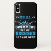 Echte zwemmer maakt geen excuus die ze maken. Case-Mate iPhone case (Achterkant)