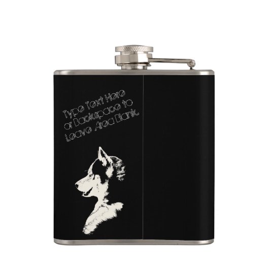 Echterlenmeyer Aangepaste siberiaanse Husky Drink  Heupfles (Achterkant)