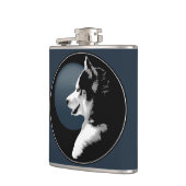 Echterlenmeyer Aangepaste siberiaanse Husky Drink Heupfles (Links)
