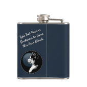 Echterlenmeyer Aangepaste siberiaanse Husky Drink Heupfles (Achterkant)