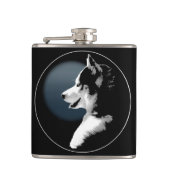 Echterlenmeyer Aangepaste siberiaanse Husky Drink  Heupfles (Voorkant)