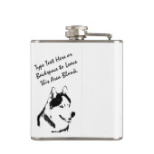 Echterlenmeyer Aangepaste Siberische Husky Drink F Heupfles (Achterkant)